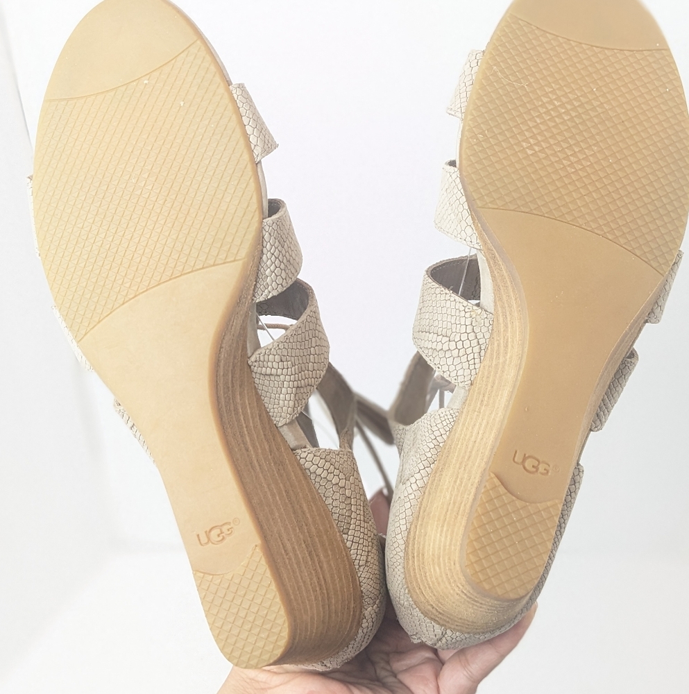 NWOT UGG Yasmin Snake Wedge Sandals - Picture 13 of 16